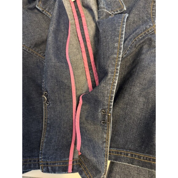 Isaac Mizrahi Design Women’s PlusXXL Crop Denim Jacket Vintage Y2K  Peppy School - Picture 6 of 9